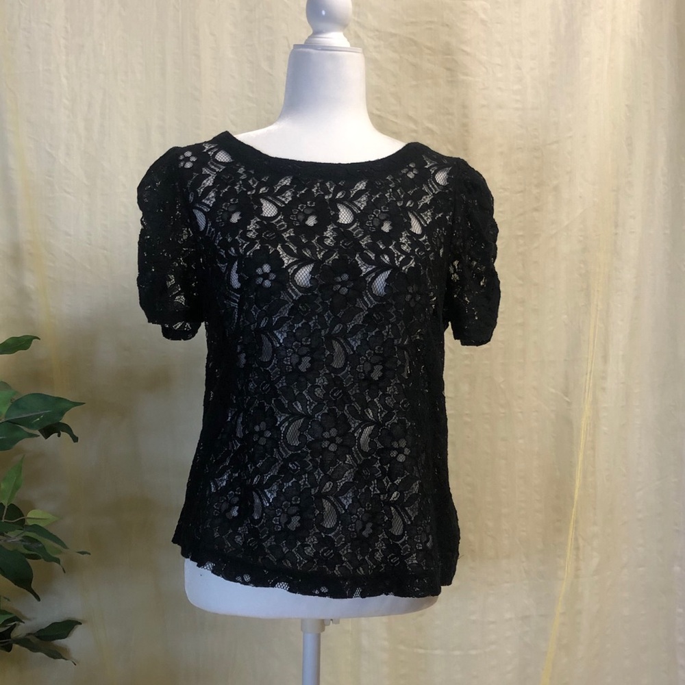 Black Lacy Top